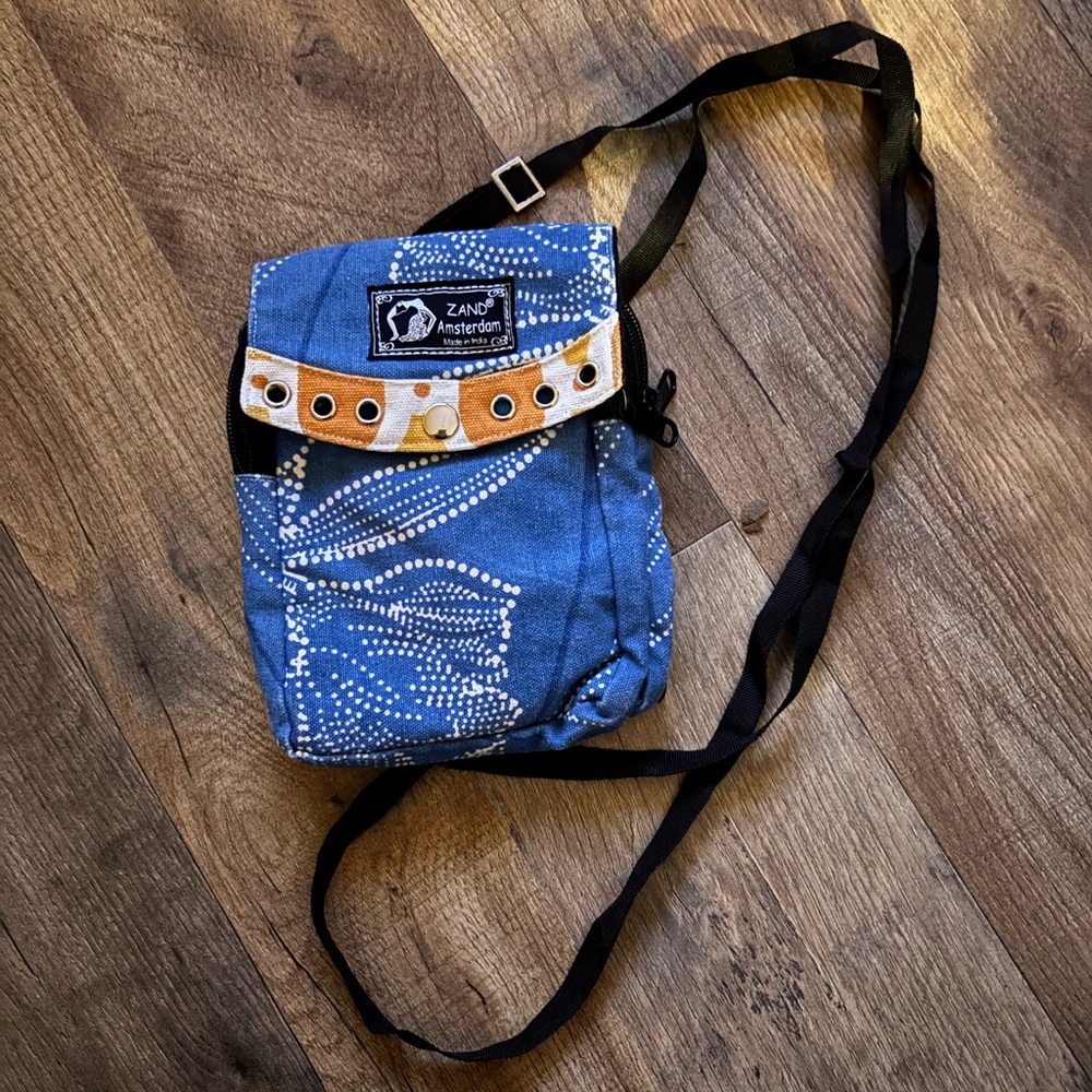Zand Amsterdam Blue Patterned Crossbody Bags